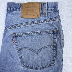 Levi's 901 Relaxed Straight Leg Jeans Mens 38x32 2001 Y2K Denim Distressed *READ